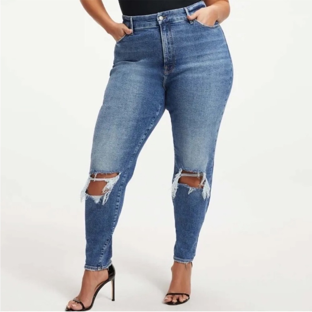 NWT Good American Good Waist High Rise Skinny Jeans in Indigo144